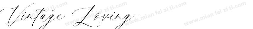 Vintage Loving字体转换
